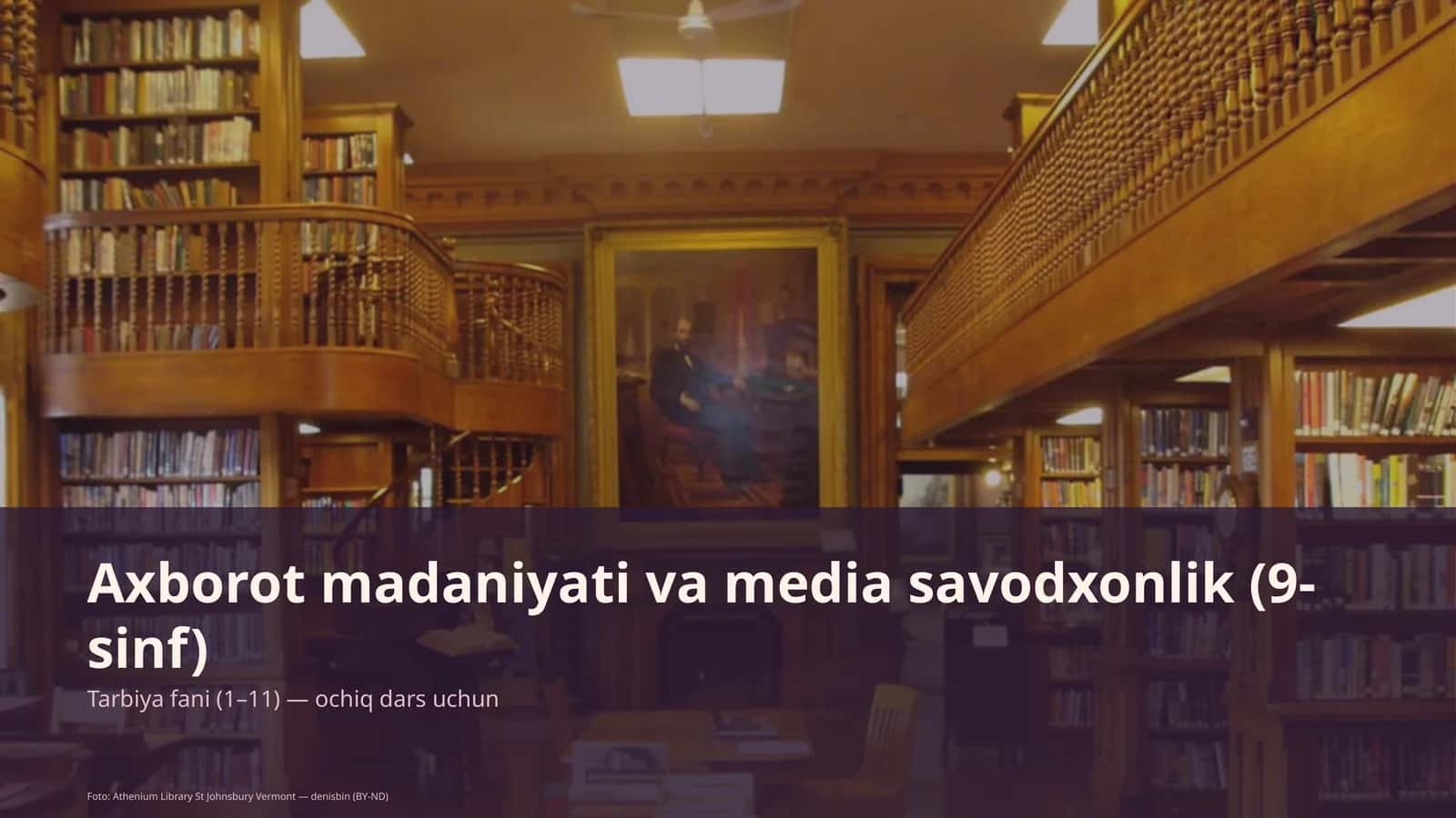 Axborot madaniyati va media savodxonlik (9-sinf) 1