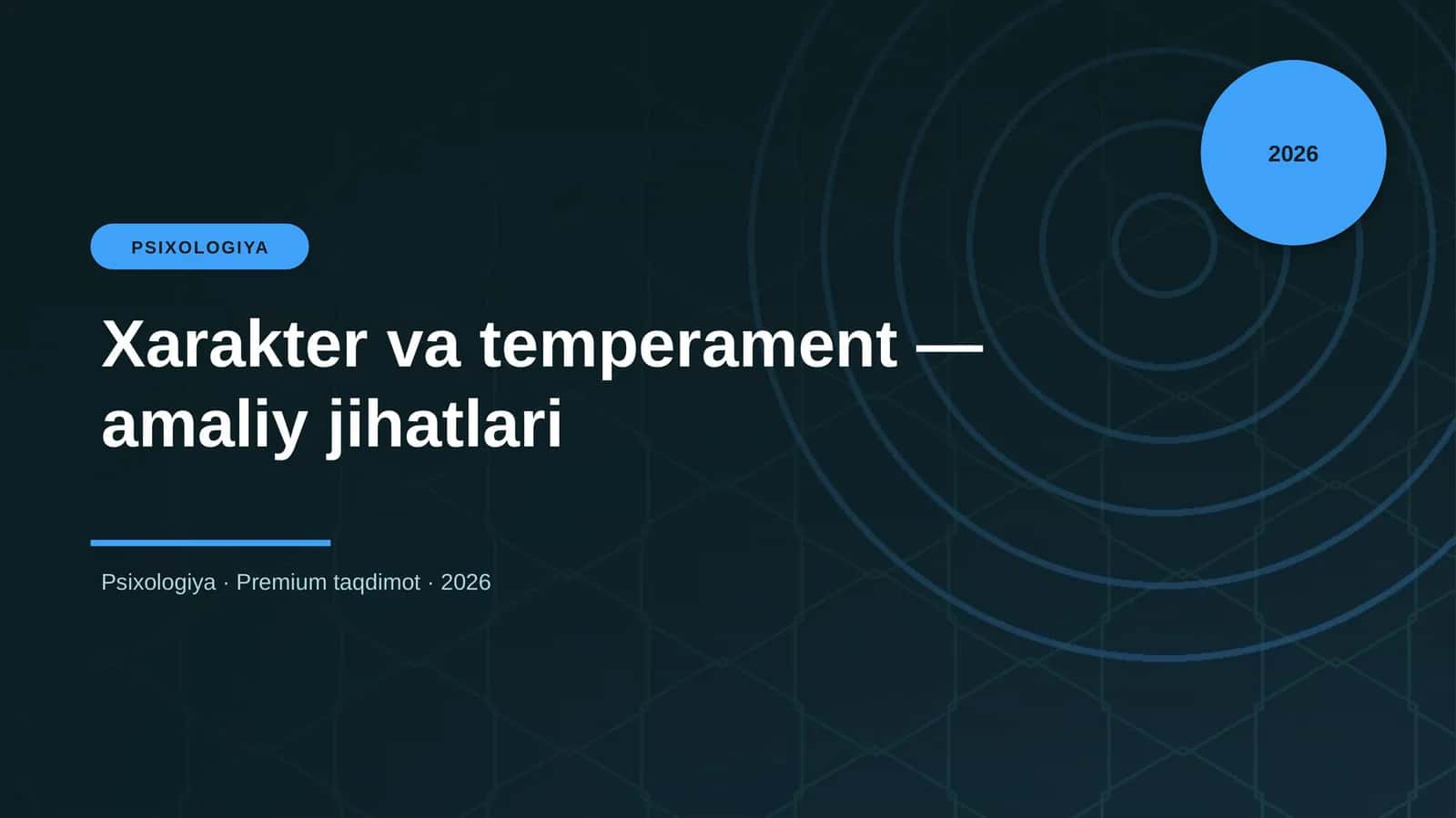 Xarakter va temperament — amaliy jihatlari 1
