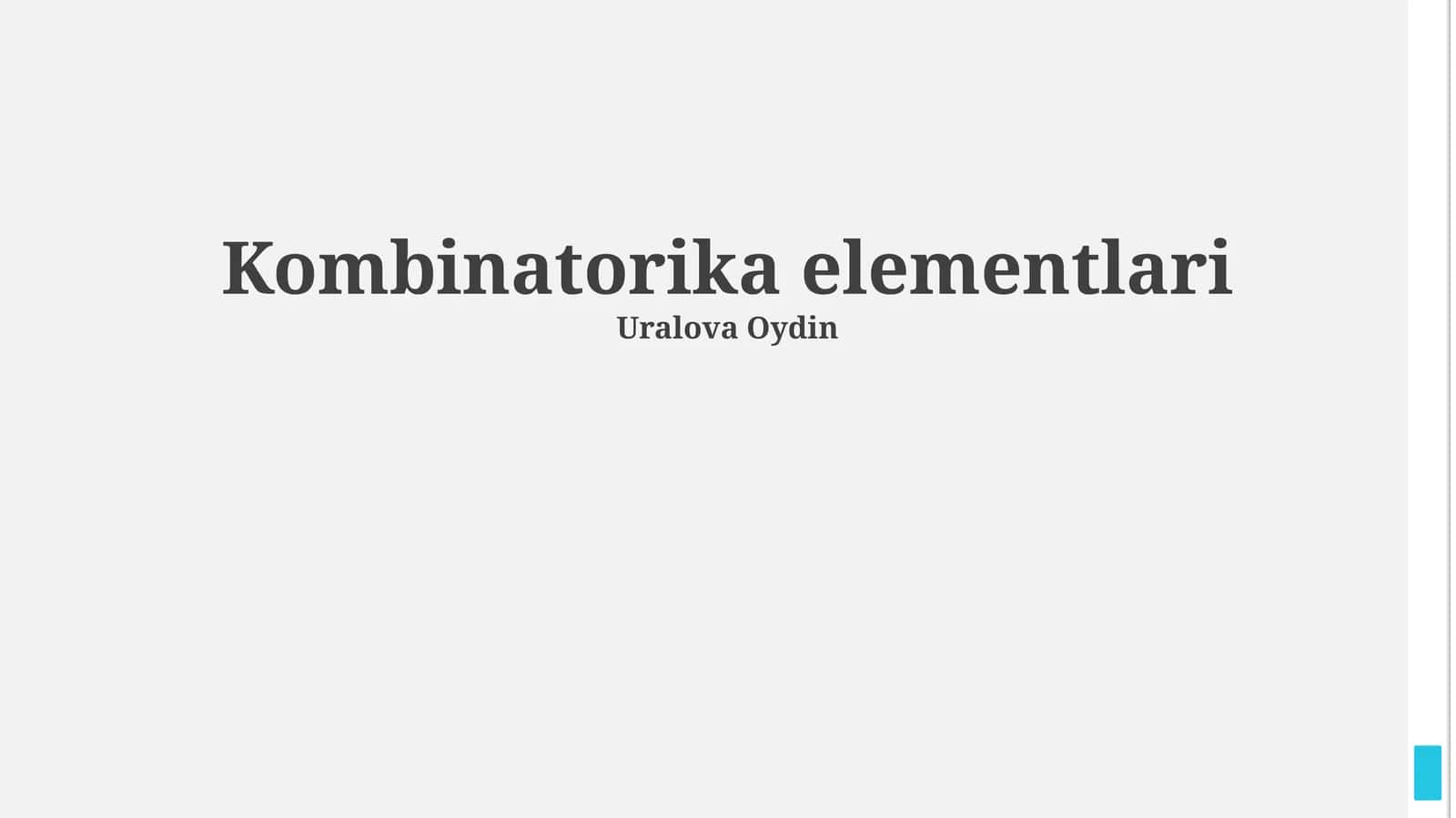 Kombinatorika elementlari 1