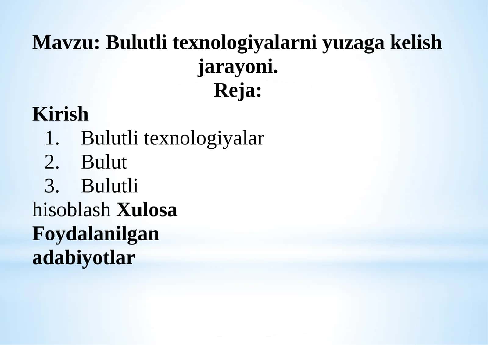 Bulutli texnologiyalarni yuzaga kelish jarayoni 1