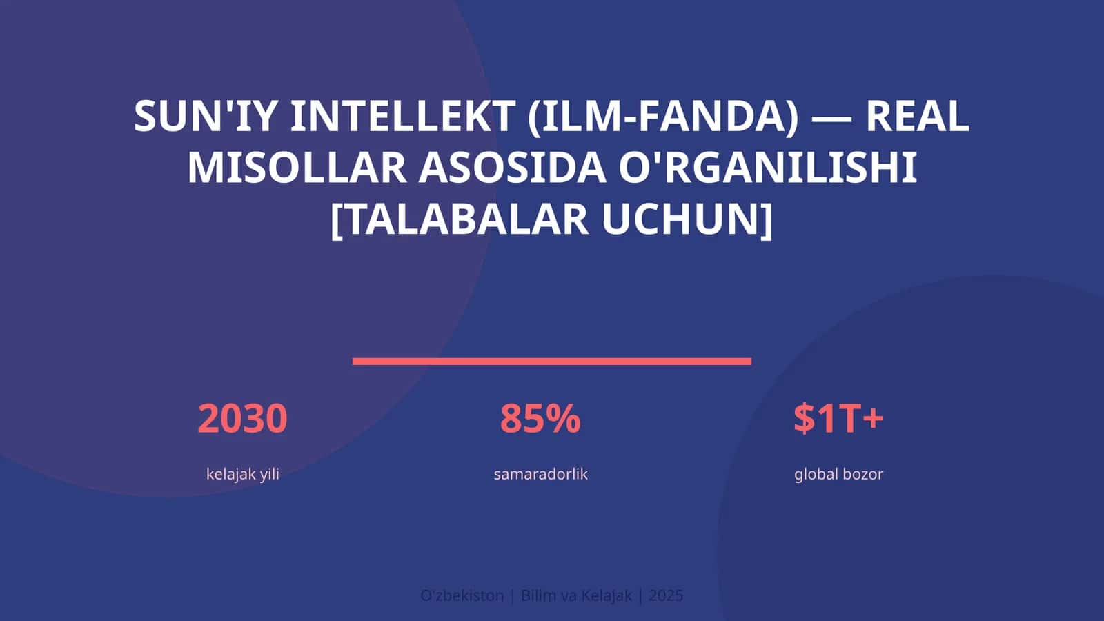 Sun'iy intellekt (ilm-fanda) — real misollar asosida o'rganilishi [talabalar uchun] 1