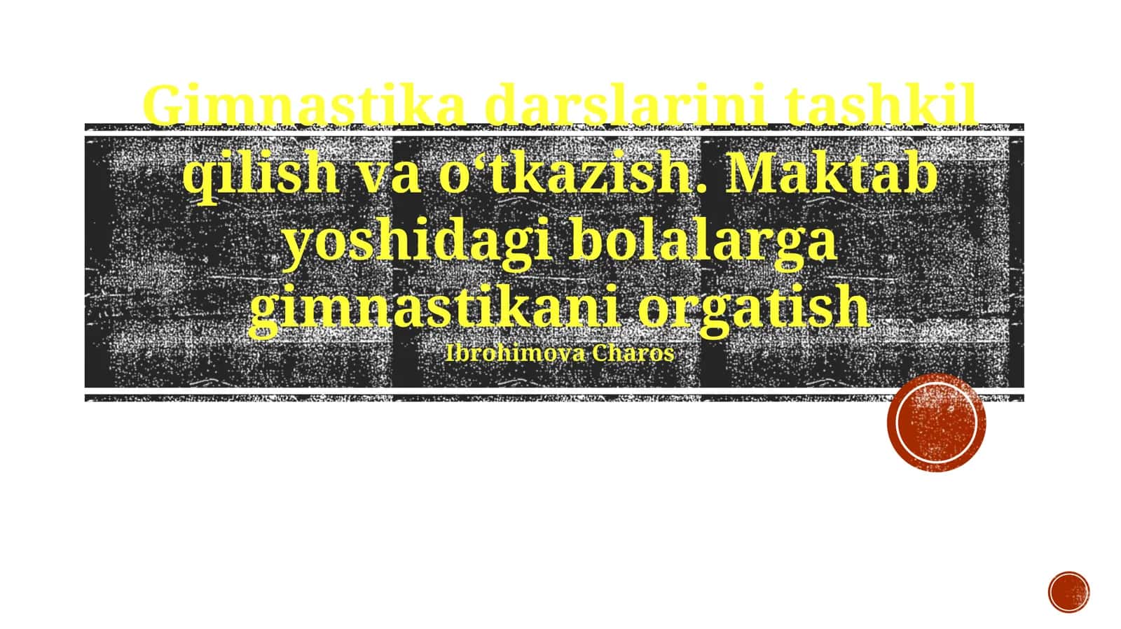 Gimnastika darslari 1
