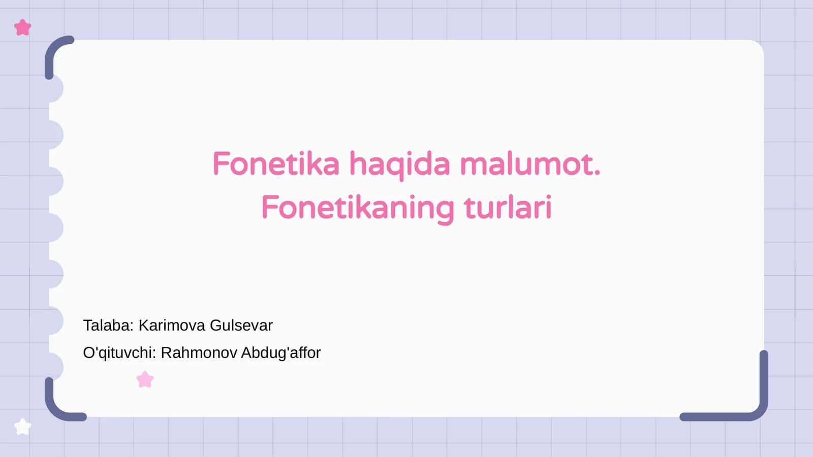 Fonetika haqida malumot 1