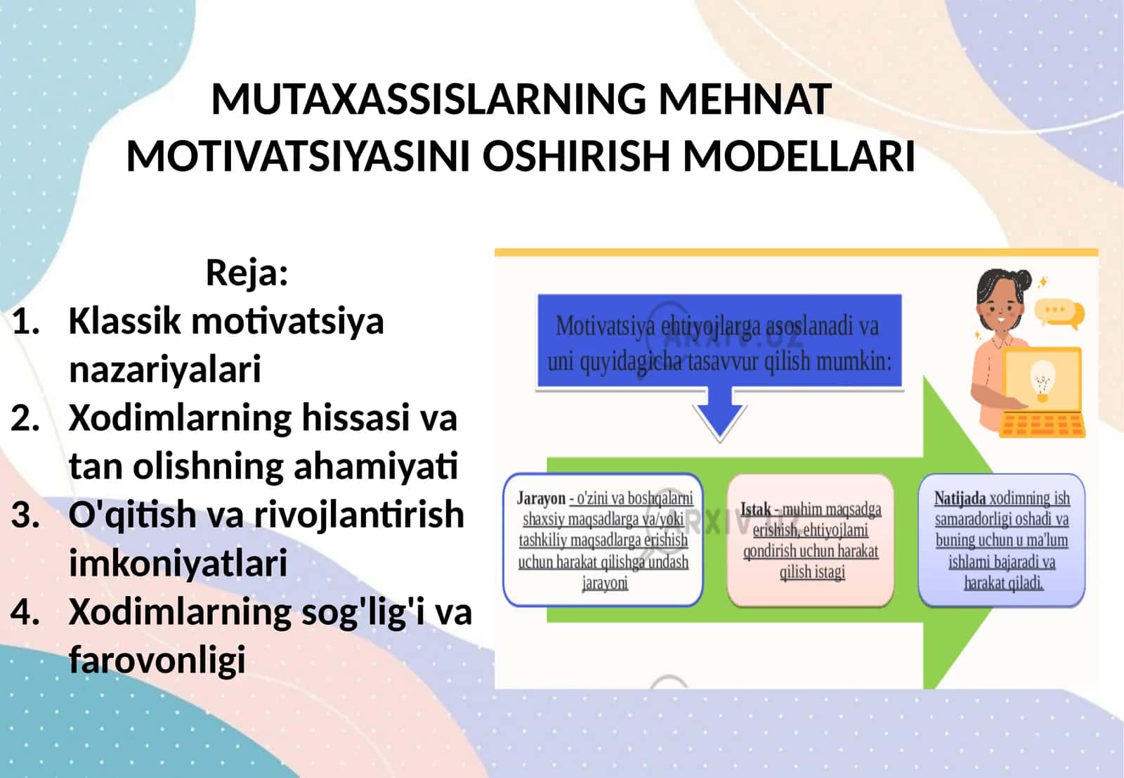 MUTAXASSISLARNING MEHNAT MOTIVATSIYASINI OSHIRISH MODELLARI 1