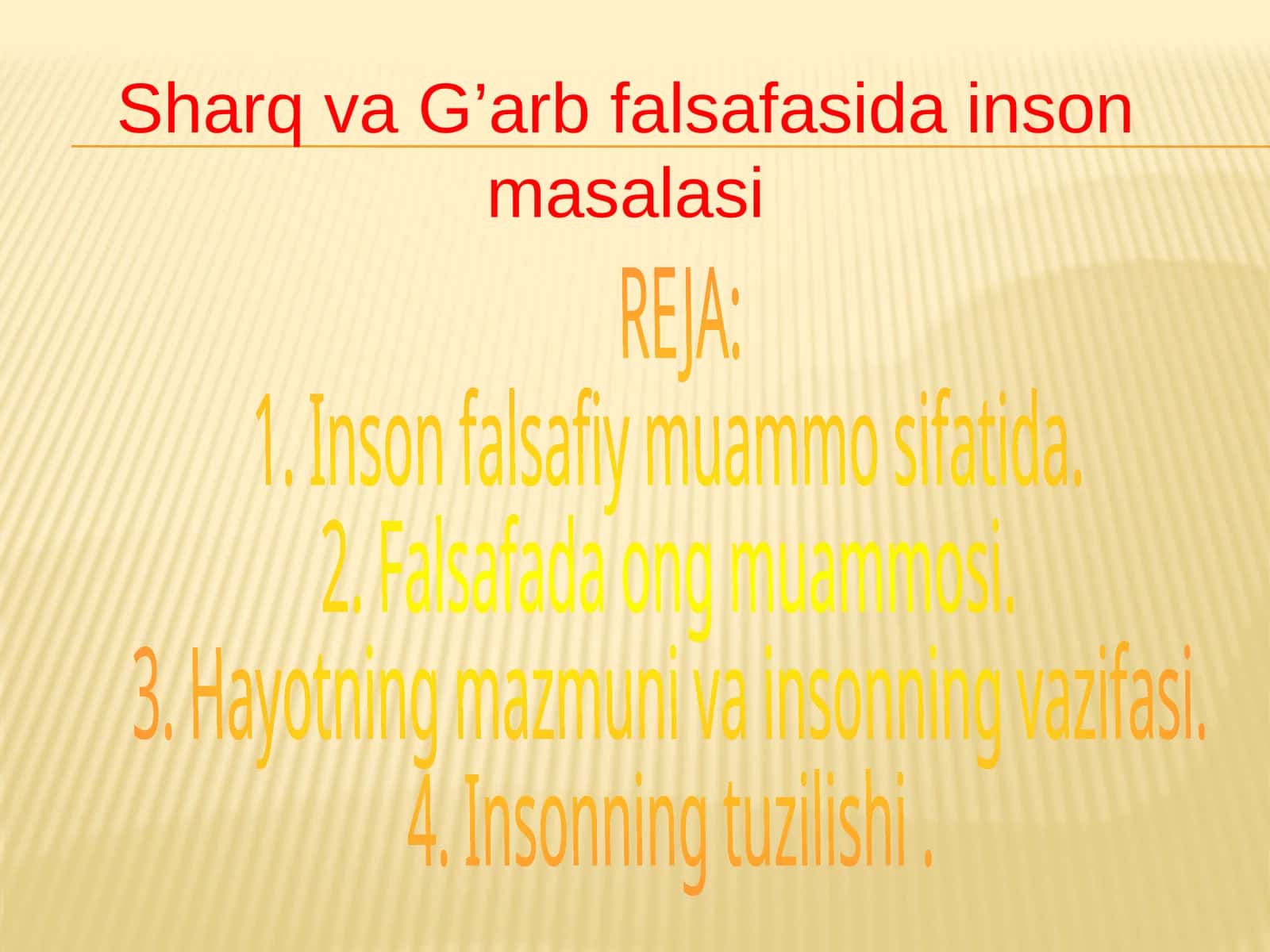 Sharq va G’arbfalsafasidainsonmasalasi 1