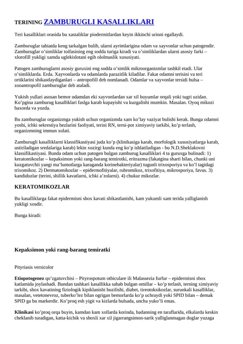 ZAMBURUGLI KASALLIKLARI 1