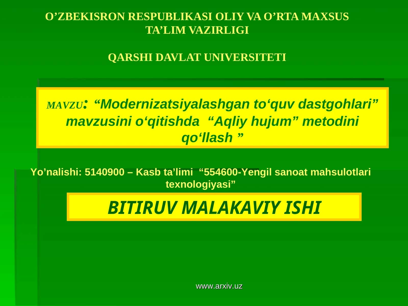 Modernizatsiyalashgan to‘quv dastgohlari 1