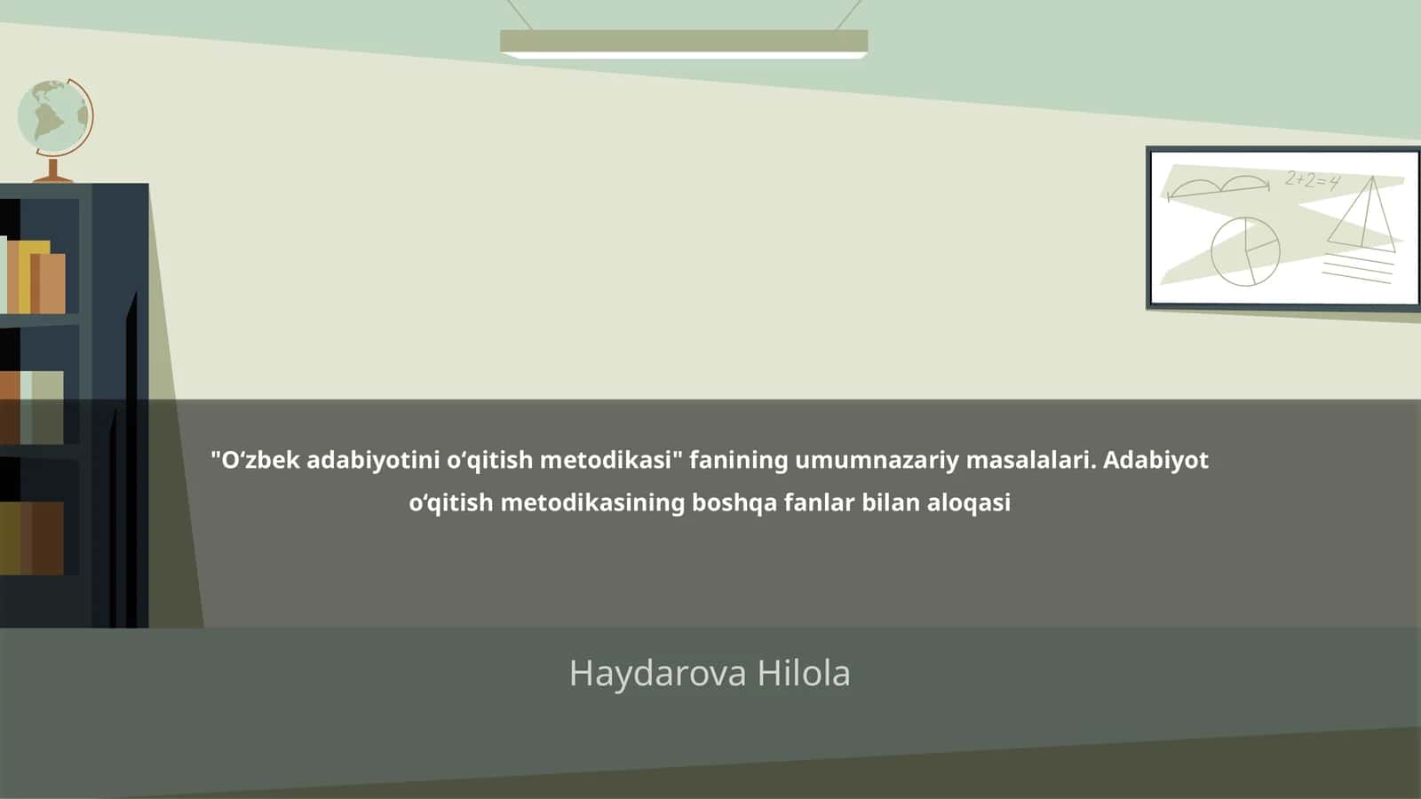 O‘zbek adabiyotini oʻqitish metodikasi 1