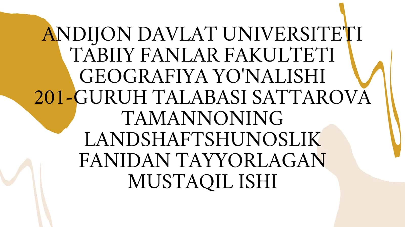 Antropogen landshaftlarni shakllanishi va rivojlanishi 1