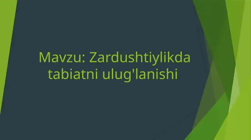 Zardushtiylikdatabiatniulug'lanishi 1