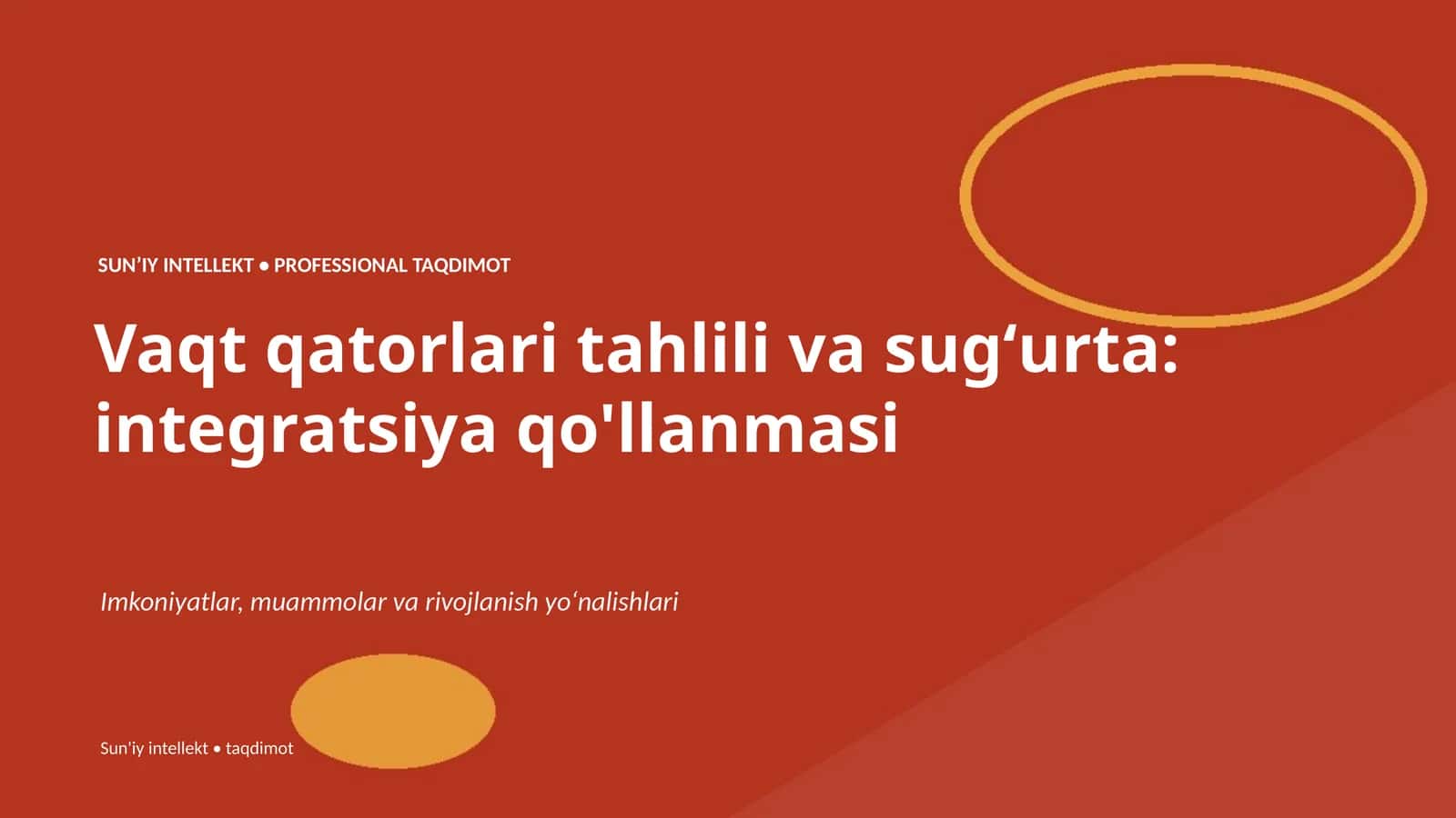 Vaqt qatorlari tahlili va sugʻurta: integratsiya qo'llanmasi 1
