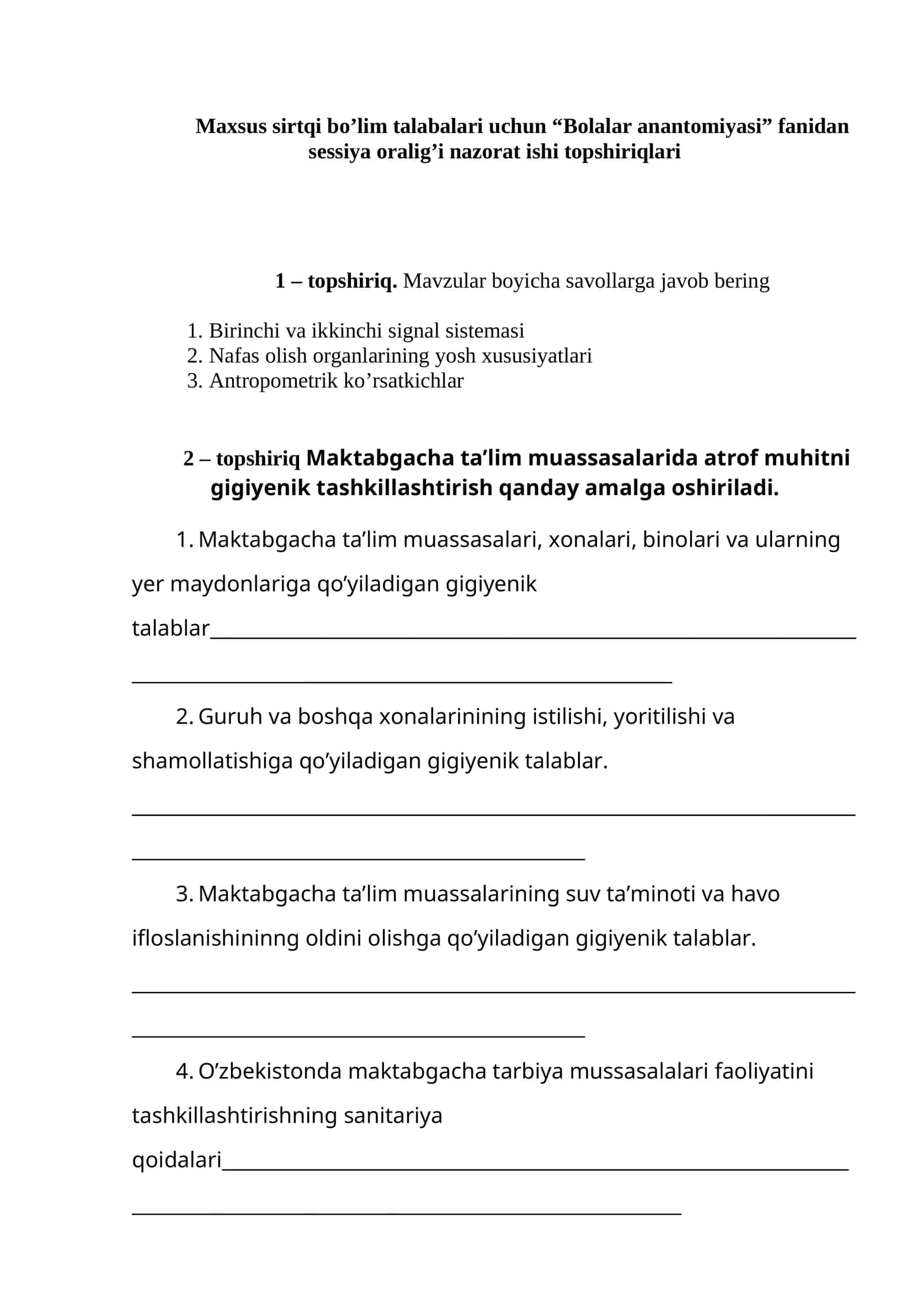Bolalar anatomiya 1