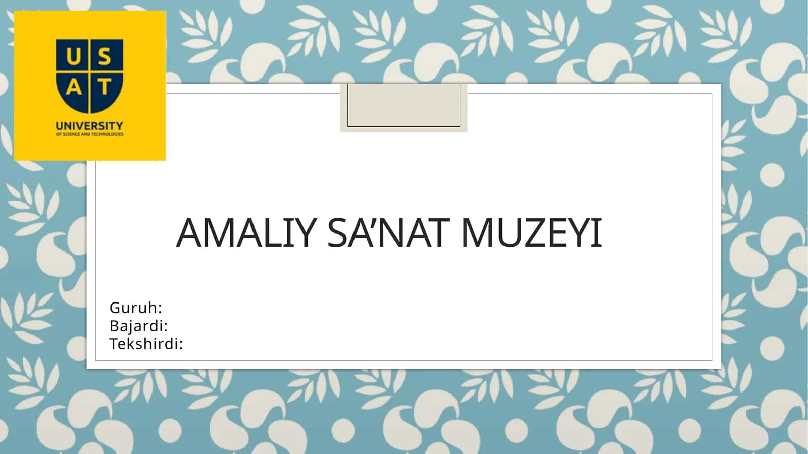 Amaliysa’natmuzeyi 1