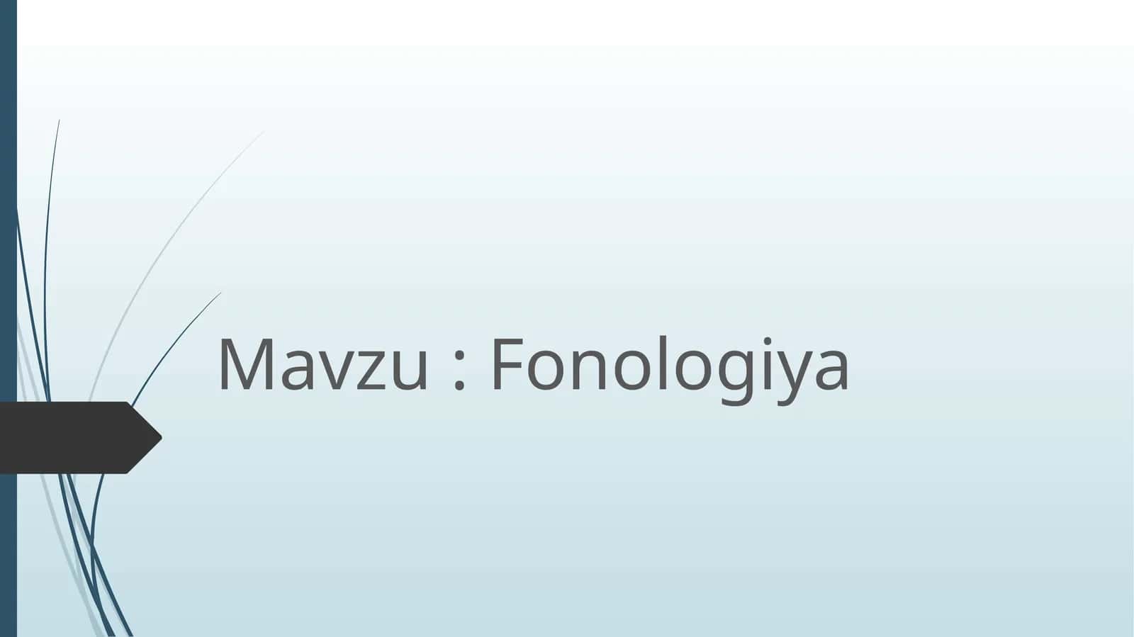 Fonologiya 1