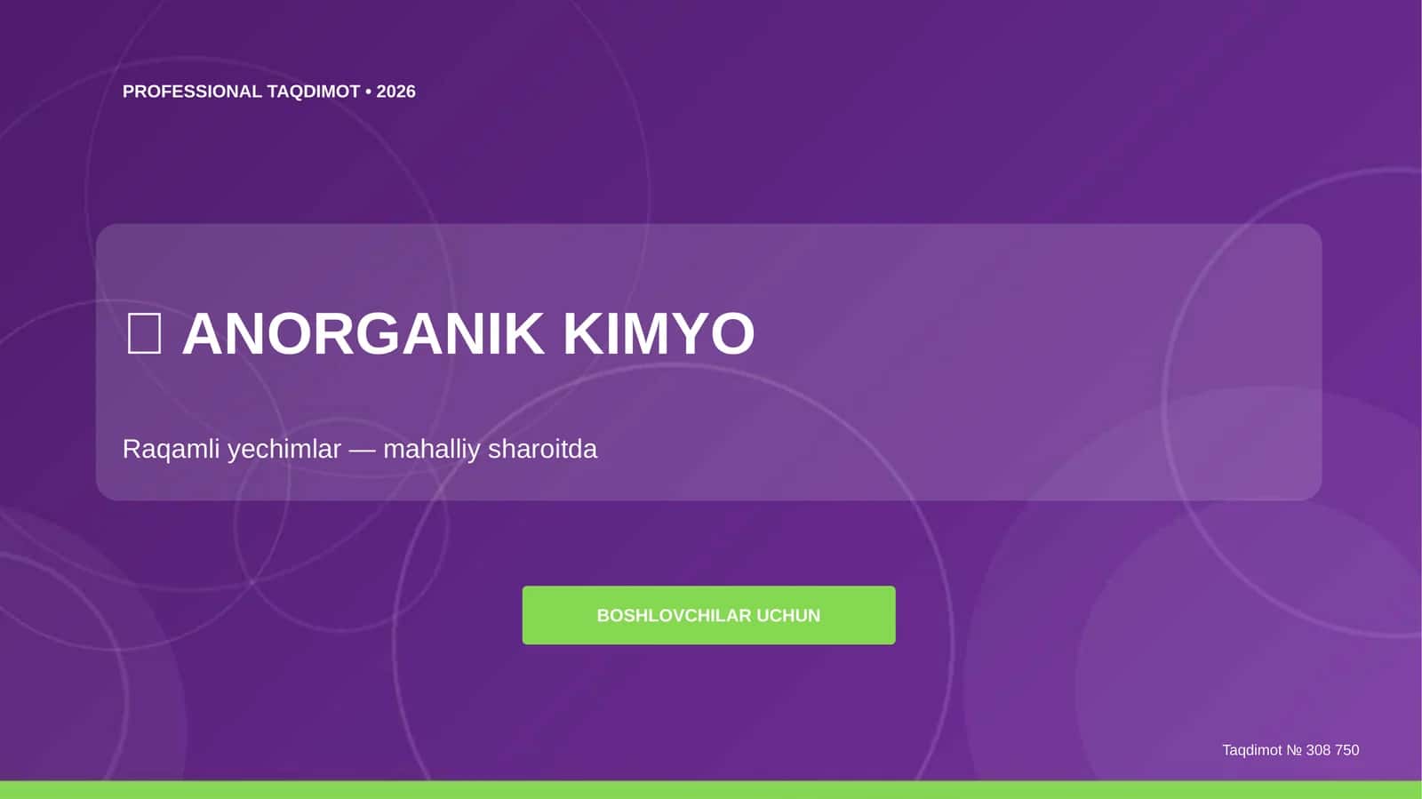 ANORGANIK KIMYO Taqdimot 1