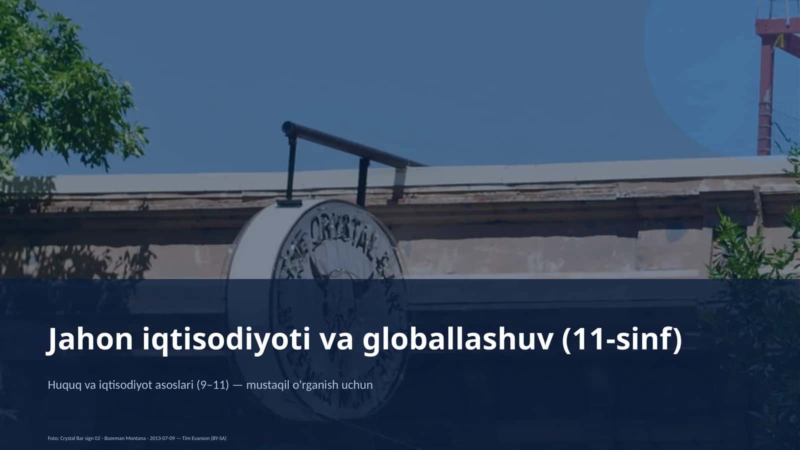 Huquq va iqtisodiyot asoslari (9– 1