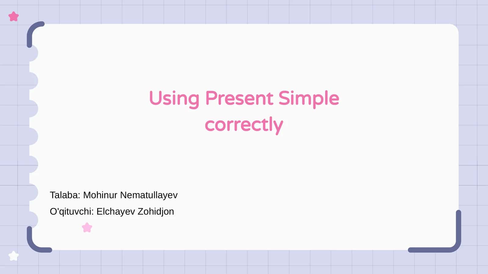 Present Simple nima? Tanishtiruv 1