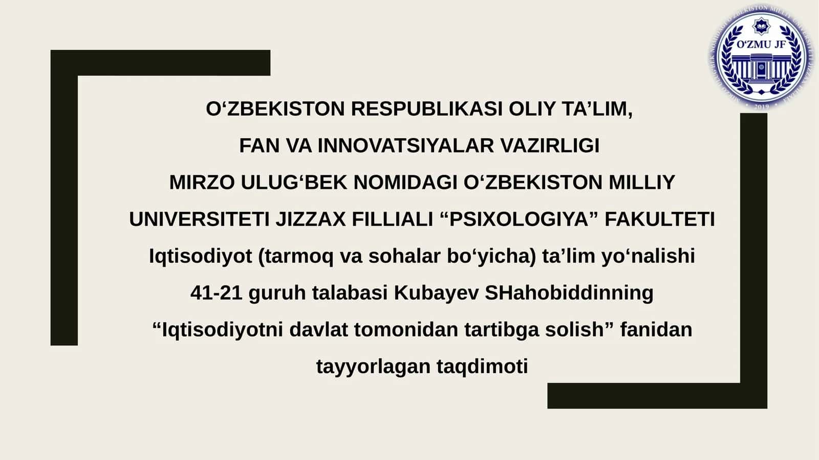 Iqtisodiyotnidavlattomonidantartibgasolish 1