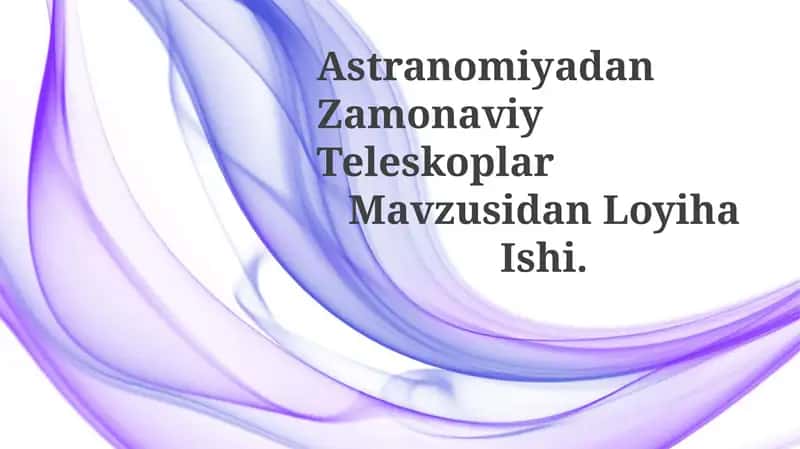 Zamonaviy Teleskoplar 1