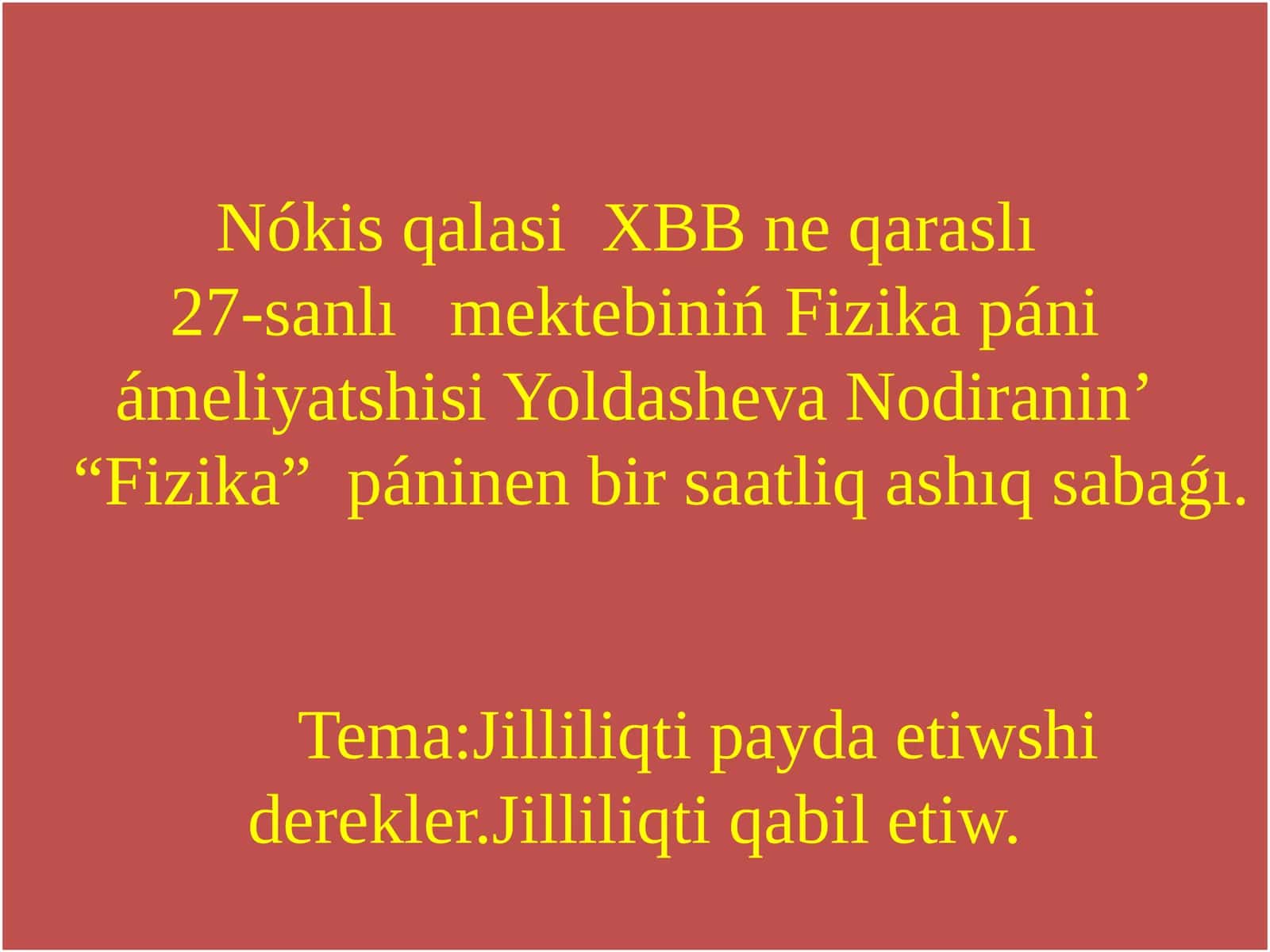Nókis qalasiXBB neqaraslı 1