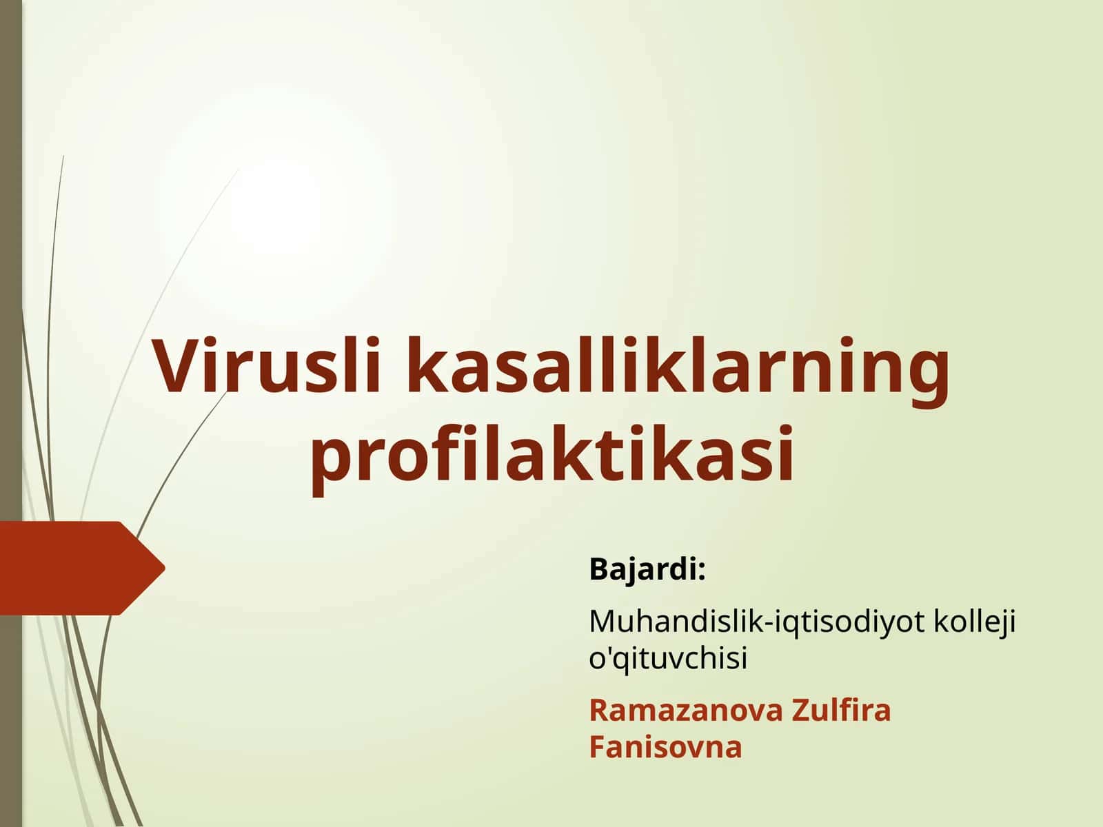 Virusli kasalliklar profilaktikasi 1
