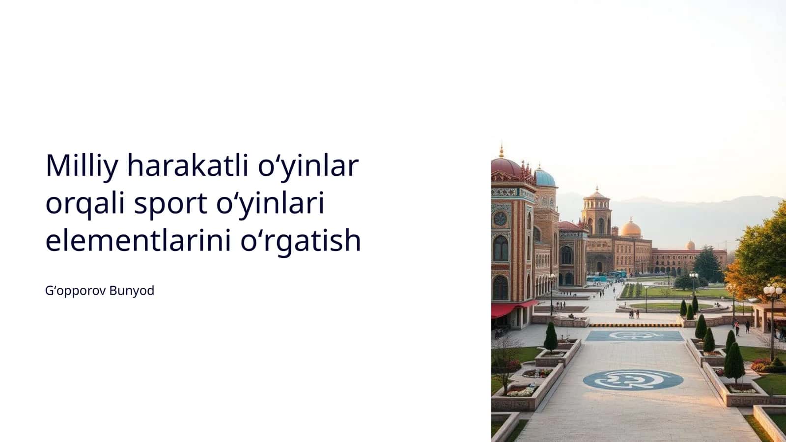 Milliy harakatli oʻyinlar orqali sport oʻyinlari elementlarini oʻrgatish 1