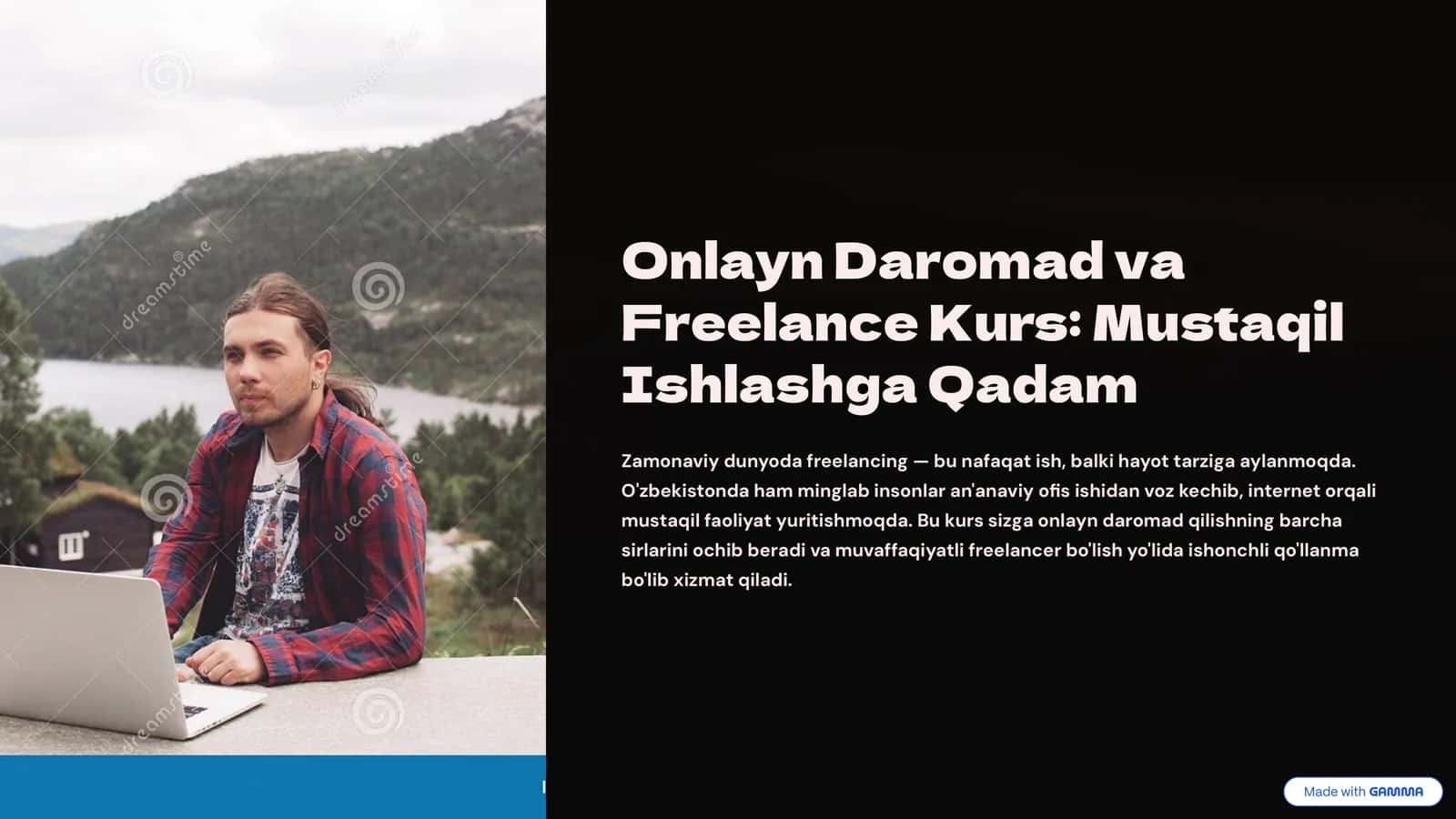 Onlayn Daromad va Freelance Kurs: Mustaqil Ishlashga Qadam 1