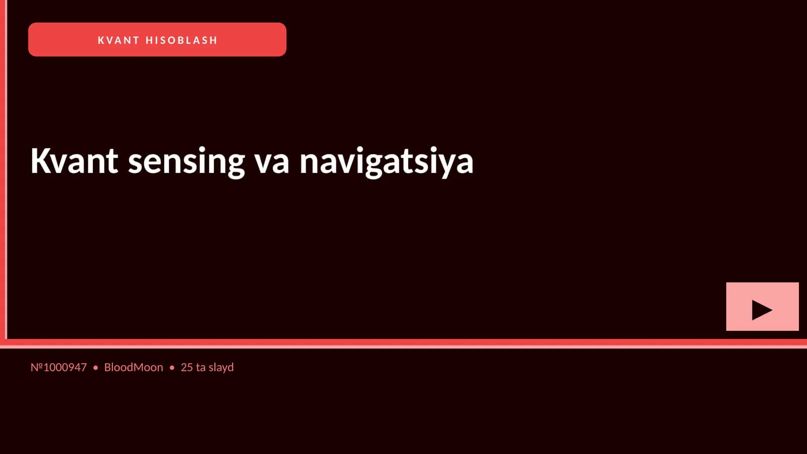 Kvant sensing va navigatsiya 1