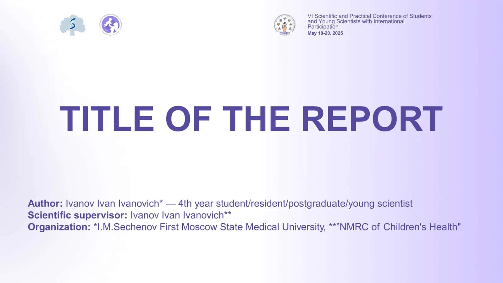 TITLE OF THE REPORT 1