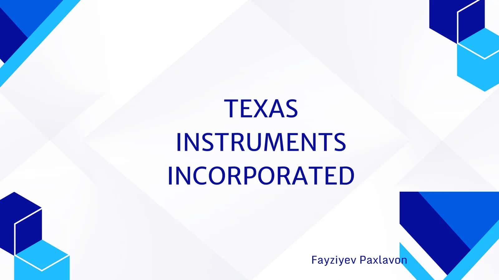 Texas Instruments Incorporated 1