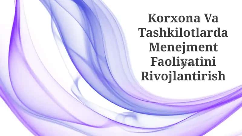 Korxona Va Tashkilotlarda Menejment Faoliyatini Rivojlantirish 1