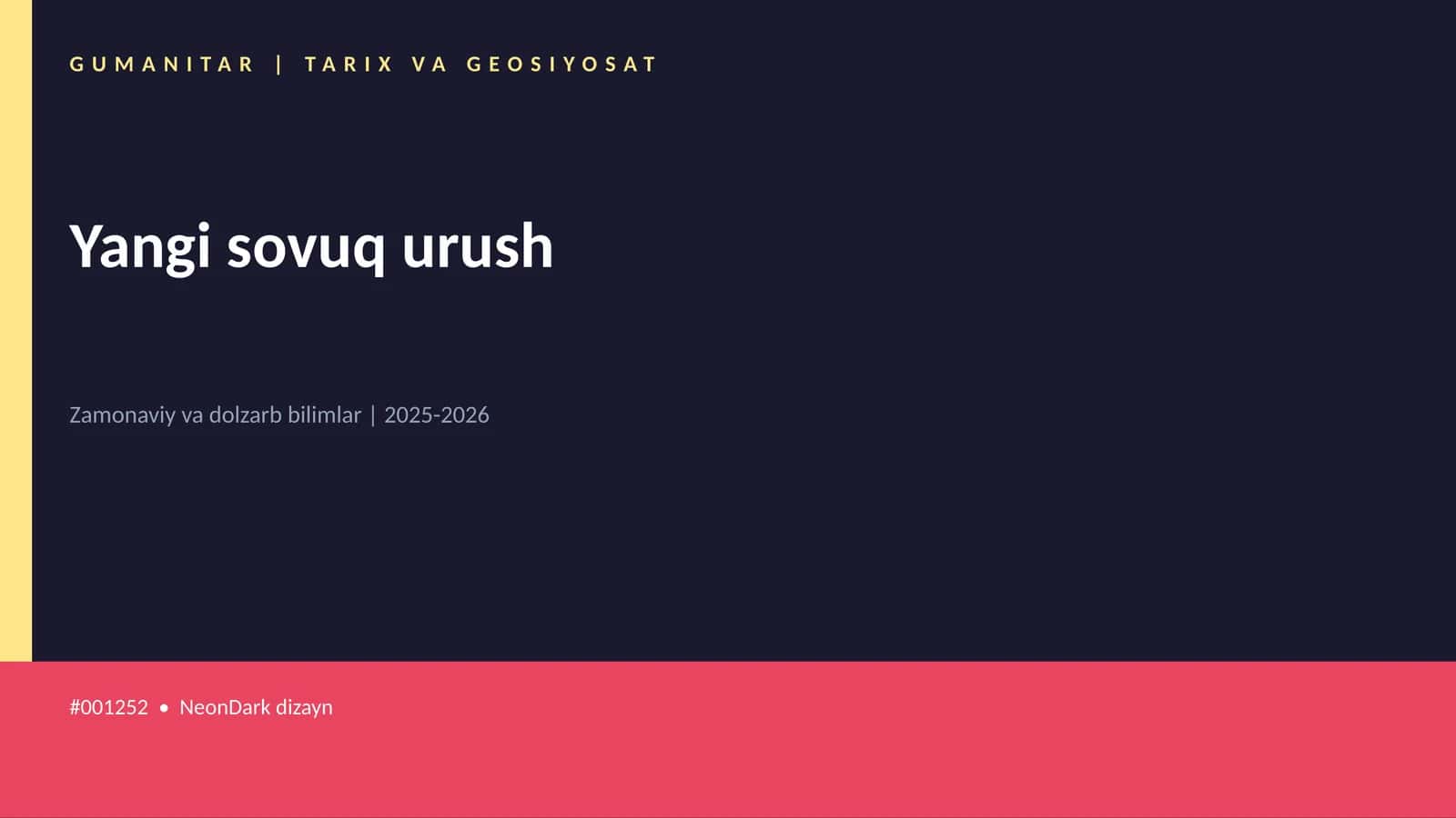 Yangi sovuq urush 1