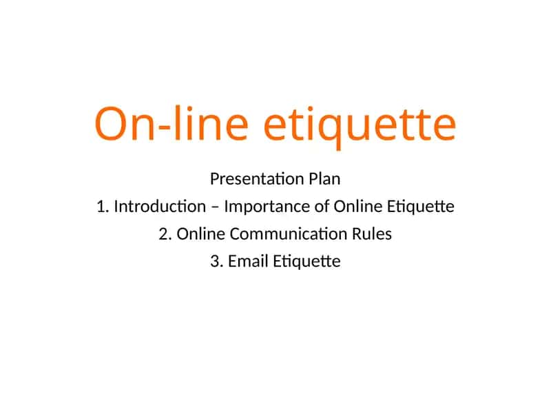 Online Etiquette 1