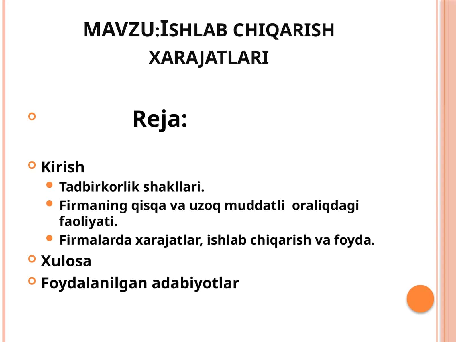 Ishlab chiqarish xarajatlari 1