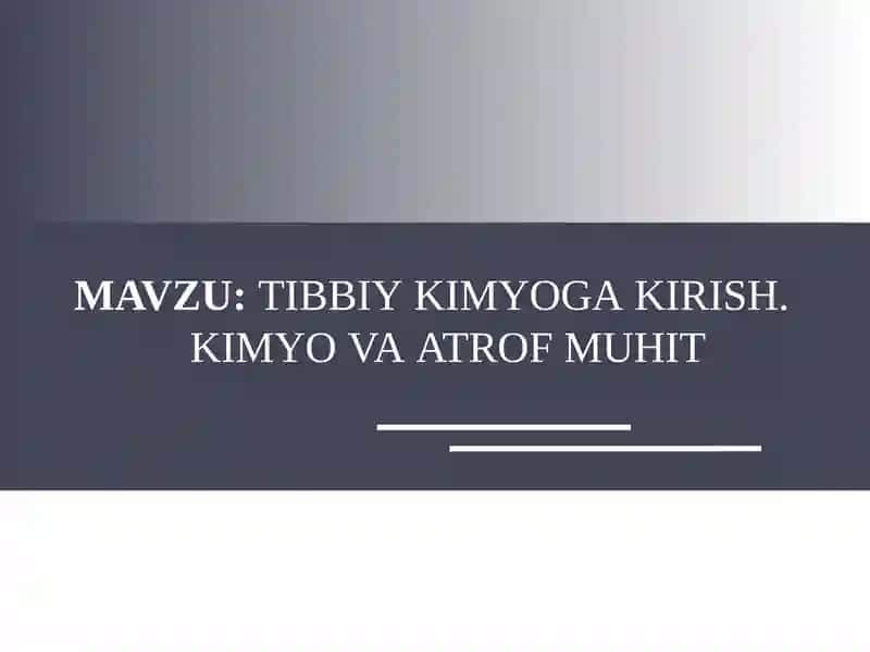 Tibbiy Kimyo