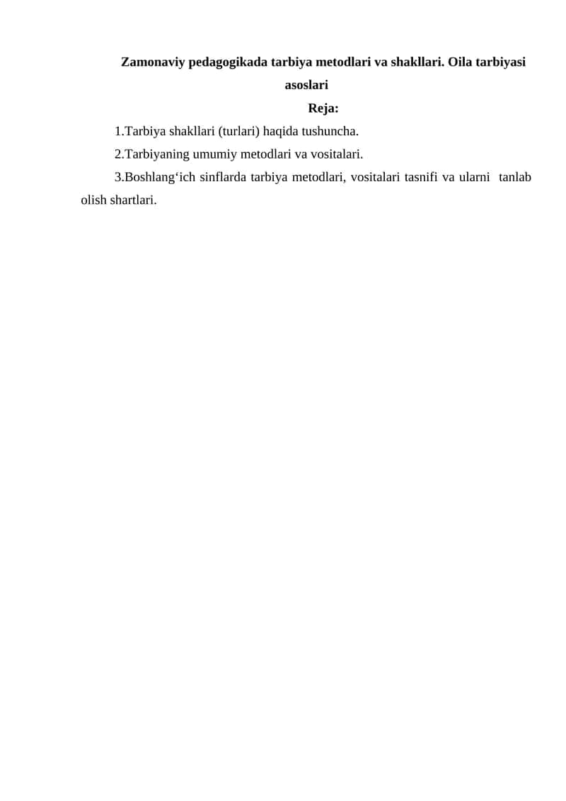 Tarbiya Metodlari 1