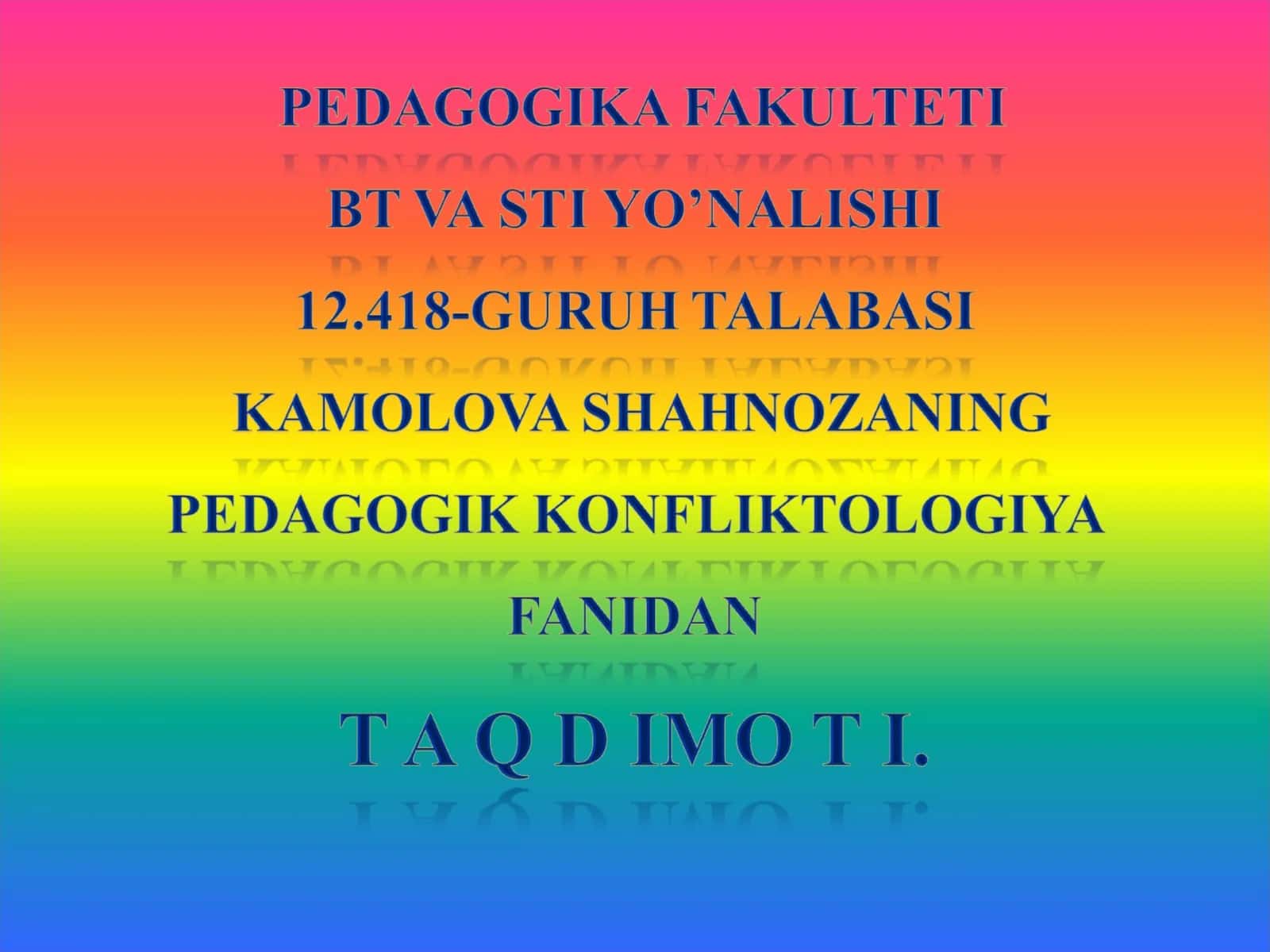 Pedagogik muloqot 1
