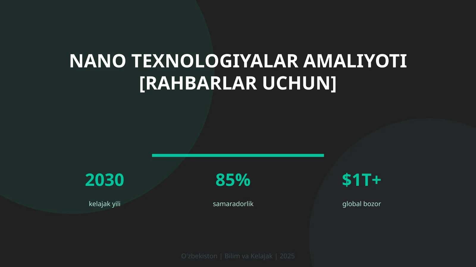 Nano texnologiyalar amaliyoti [rahbarlar uchun] 1
