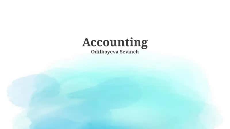 Fundamentals of Accounting 1