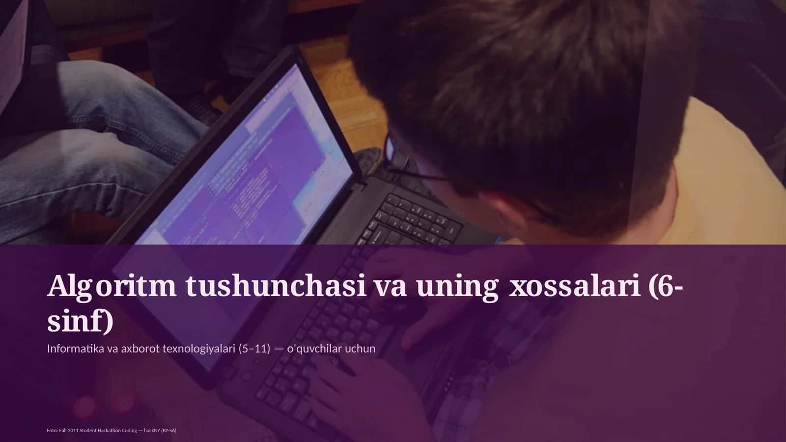 Algoritm tushunchasi va uning xossalari (6-sinf) 1