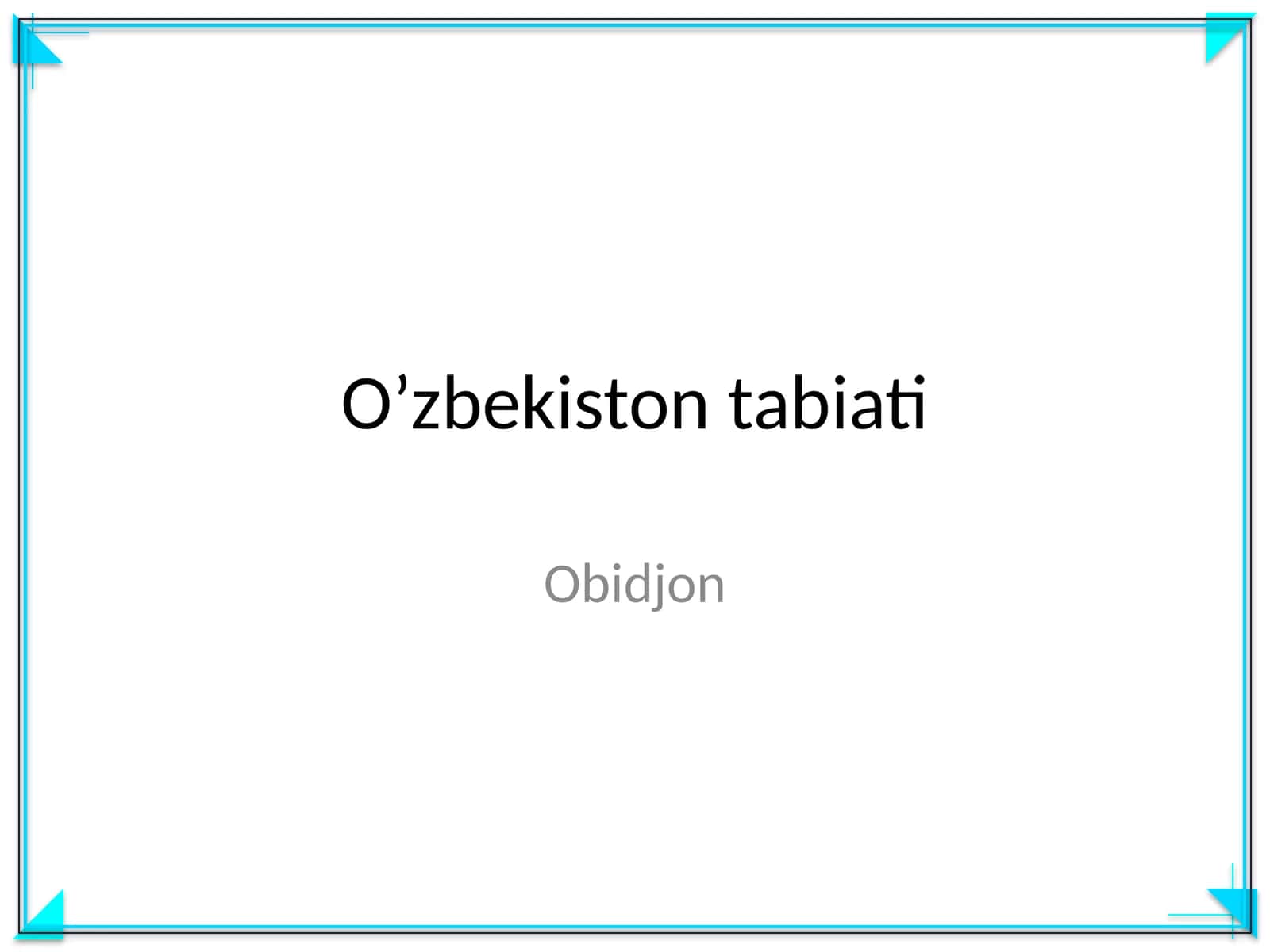 O’zbekiston tabiati 1