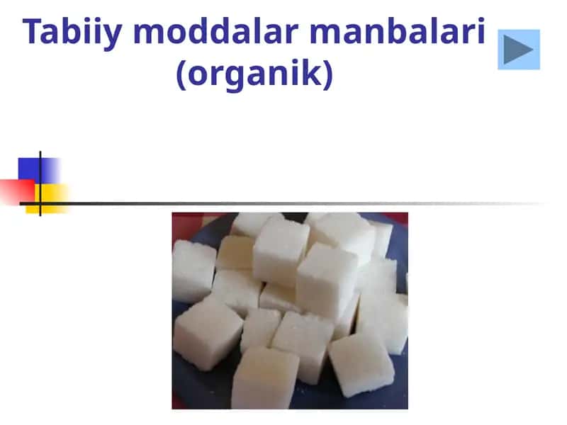 Tabiiy moddalar manbalari(organik) 1