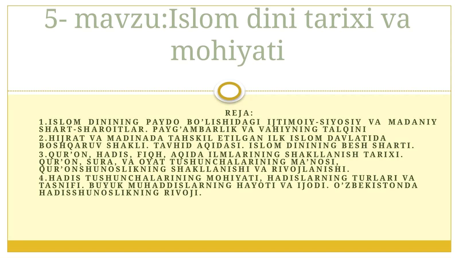 Islom dinining paydo bo’lishidagi ijtimoiy-siyosiy va madaniy shart-sharoitlar 1