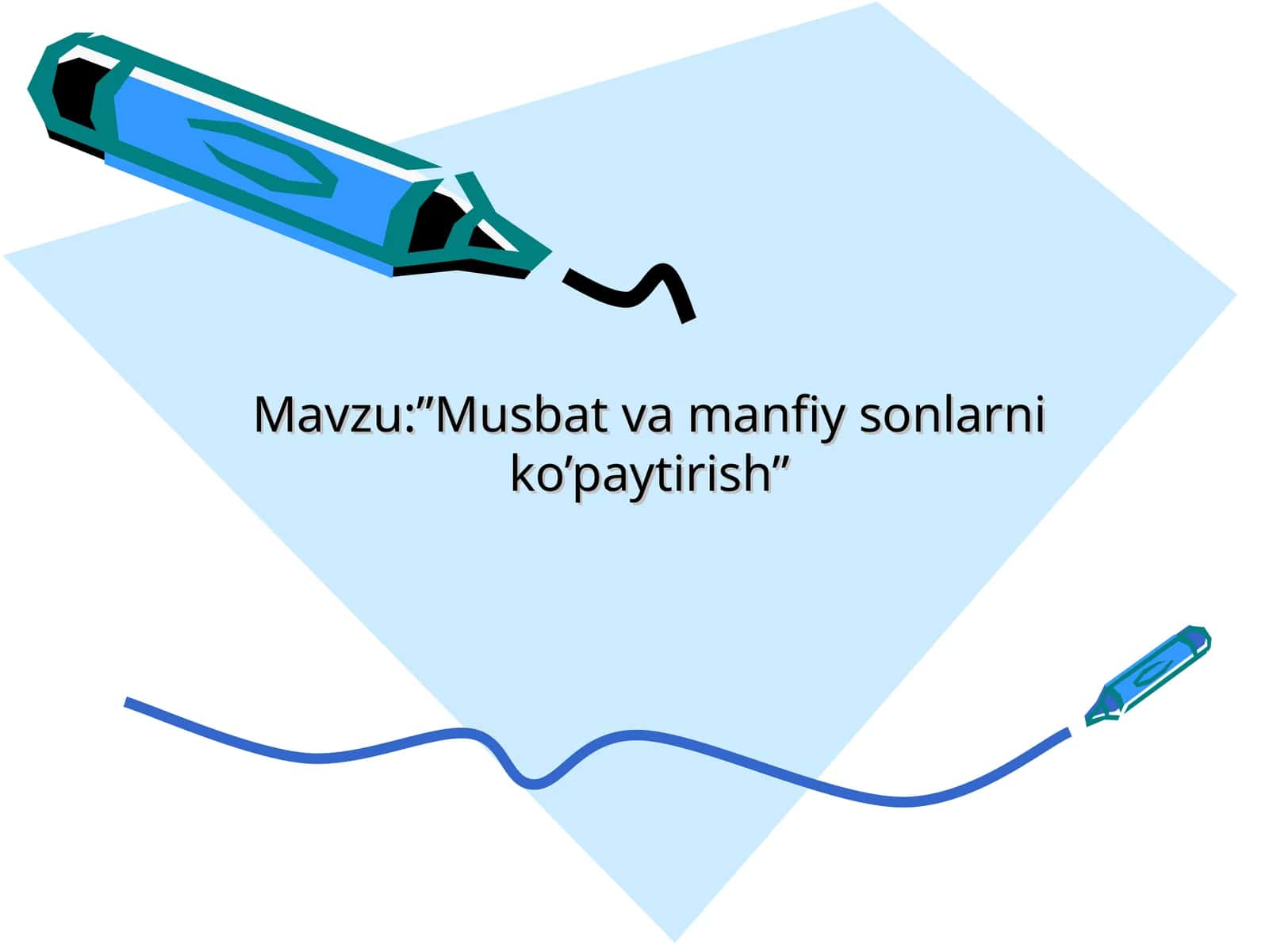 Musbat va manfiy sonlar 1