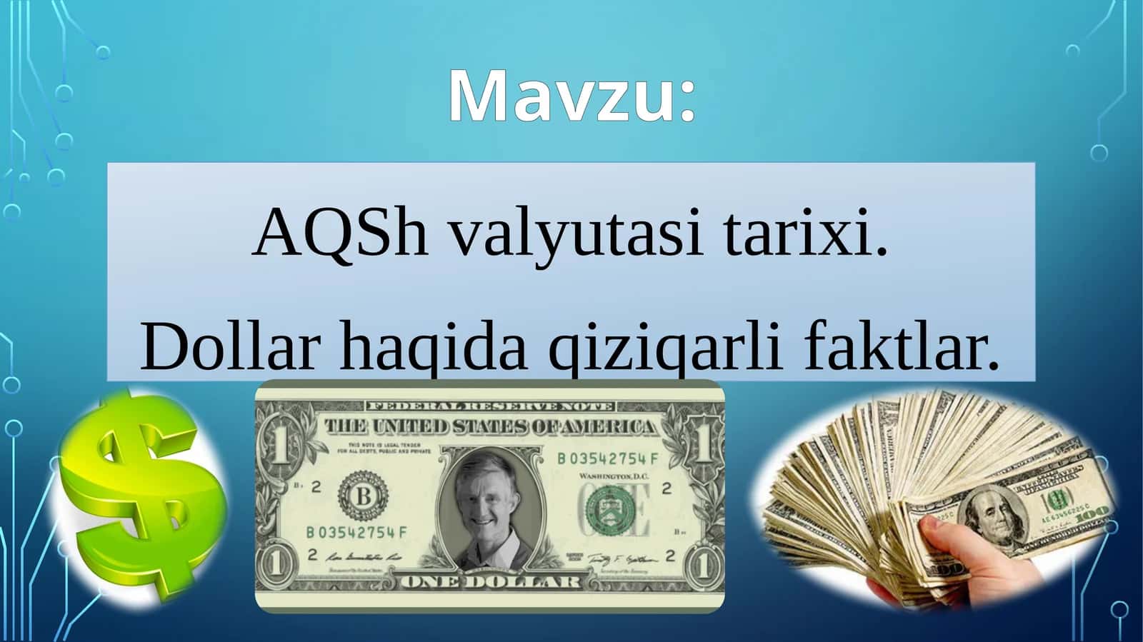 AQSh valyutasining tarixi 1