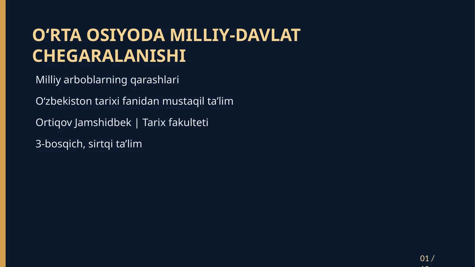 O‘RTA OSIYODA MILLIY-DAVLAT CHEGARALANISHI 1