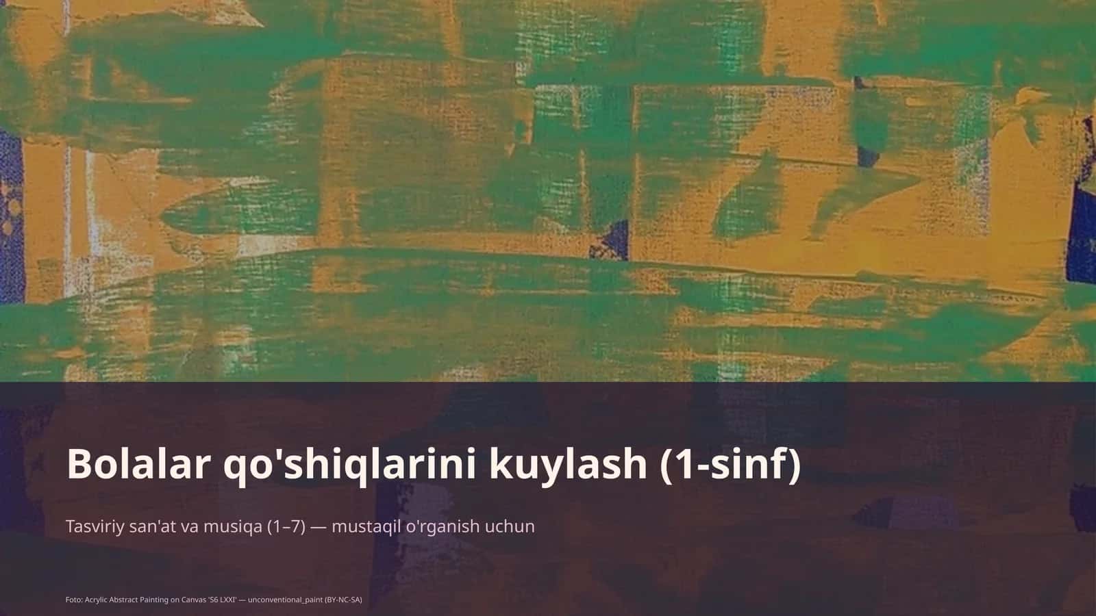Bolalar qo'shiqlarini kuylash (1-sinf) 1
