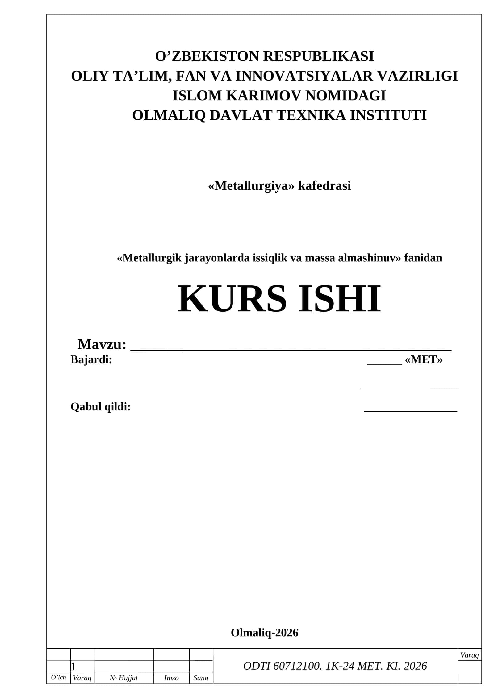 Qalayli konsentratni elektr pechta eritish amaliyoti hisobi 1