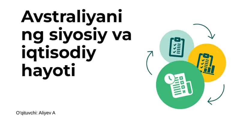 Avstraliyaning siyosiy va iqtisodiy hayoti 1