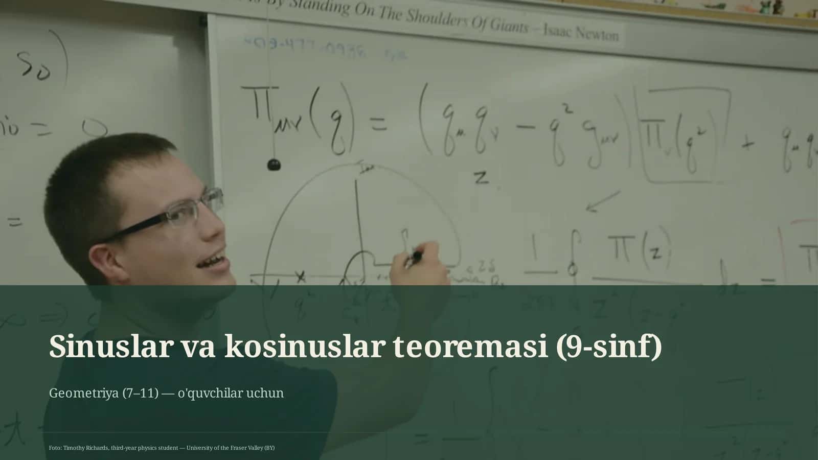 Sinuslar va kosinuslar teoremasi (9-sinf) 1